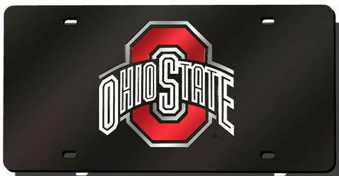 Ohio State Buckeyes License Plate Laser Cut Black