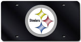 Pittsburgh Steelers License Plate Laser Cut Black - Team Fan Cave