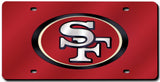 San Francisco 49ers License Plate Laser Cut Red-0