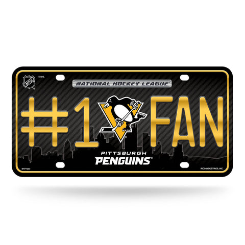 Pittsburgh Penguins License Plate  - #1 FAN - Team Fan Cave