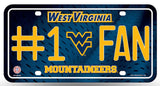 West Virginia Mountaineers License Plate - #1 Fan-0