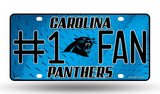 Carolina Panthers License Plate #1 Fan - Team Fan Cave