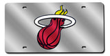 Miami Heat License Plate Laser Cut Silver - Special Order - Team Fan Cave