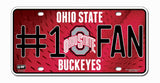 Ohio State Buckeyes License Plate #1 Fan - Team Fan Cave