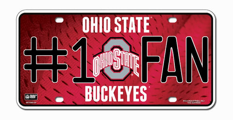 Ohio State Buckeyes License Plate #1 Fan - Team Fan Cave