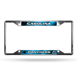 Carolina Panthers License Plate Frame Chrome EZ View - Team Fan Cave
