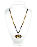 Missouri Tigers Beads with Medallion Mardi Gras Style - Team Fan Cave