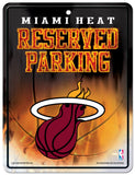 Miami Heat Sign Metal Parking - Team Fan Cave