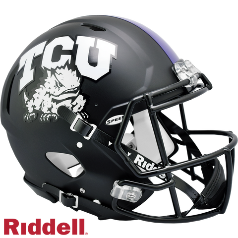 TCU Horned Frogs Helmet Riddell Authentic Full Size Speed Style-0