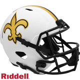 New Orleans Saints Helmet Riddell Replica Full Size Speed Style Lunar Eclipse Alternate - Team Fan Cave