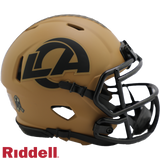 Los Angeles Rams Helmet Riddell Replica Mini Speed Style Salute To Service 2023-0