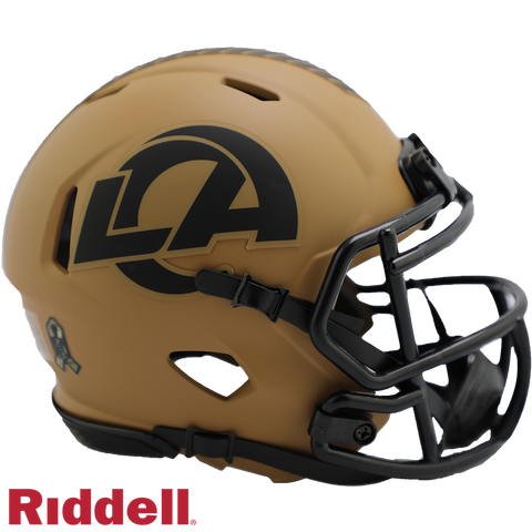 Los Angeles Rams Helmet Riddell Replica Mini Speed Style Salute To Service 2023-0