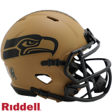 Seattle Seahawks Helmet Riddell Replica Mini Speed Style Salute To Service 2023-0