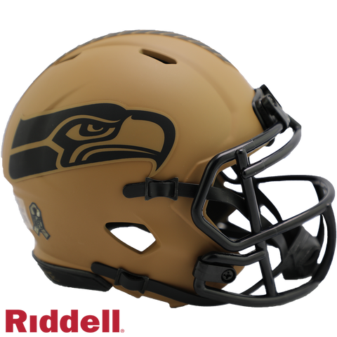 Seattle Seahawks Helmet Riddell Replica Mini Speed Style Salute To Service 2023-0