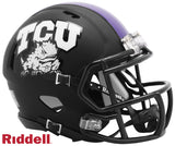 TCU Horned Frogs Helmet Riddell Replica Mini Speed Style Matte Black - Team Fan Cave
