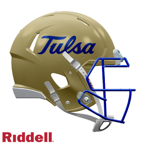 Tulsa Golden Hurricane Helmet Riddell Replica Mini Speed Style Gold-0