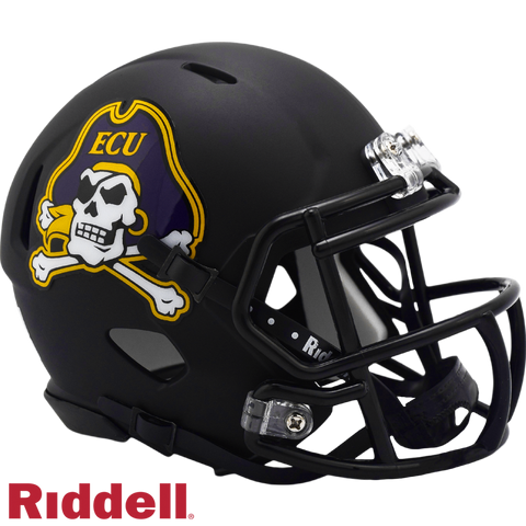 East Carolina Pirates Helmet Riddell Replica Mini Speed Style Matte Black-0