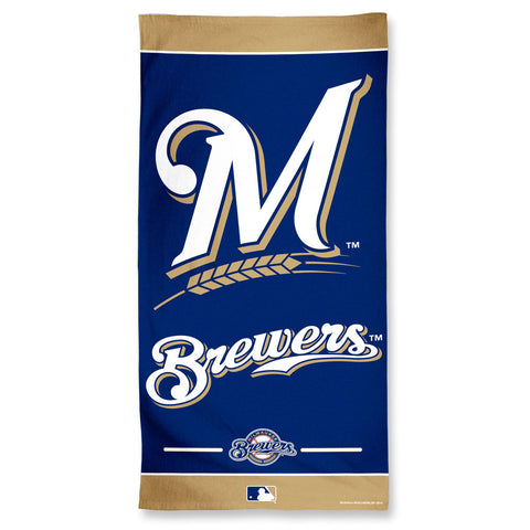 Milwaukee Brewers Towel 30x60 Beach Style Special Order - Team Fan Cave