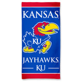 Kansas Jayhawks Towel 30x60 Beach Style - Team Fan Cave