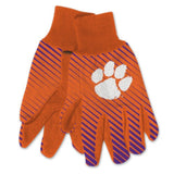 Clemson Tigers Gloves Two Tone Style Adult Size