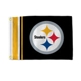 Pittsburgh Steelers Flag 12x17 Striped Utility-0