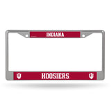 Indiana Hoosiers License Plate Frame Chrome Printed Insert