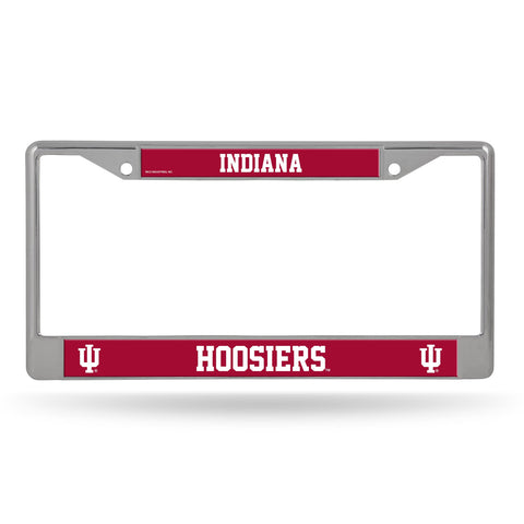 Indiana Hoosiers License Plate Frame Chrome Printed Insert
