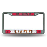 Chicago Bulls License Plate Frame Chrome Printed Insert