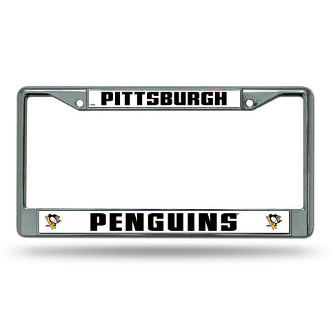 Pittsburgh Penguins License Plate Frame Chrome-0