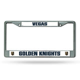 Vegas Golden Knights License Plate Frame Chrome