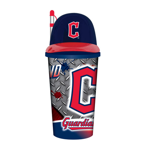 Cleveland Guardians Helmet Cup 32oz Plastic with Straw-0