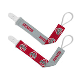 Ohio State Buckeyes Pacifier Clips 2 Pack-0