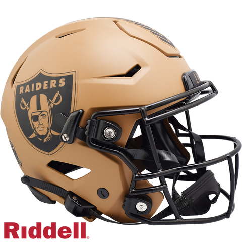 Las Vegas Raiders Helmet Riddell Authentic Full Size SpeedFlex Style Salute To Service 2023-0