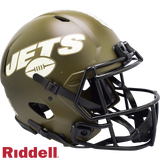 New York Jets Helmet Riddell Authentic Full Size Speed Style Salute To Service
