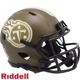 Tennessee Titans Helmet Riddell Replica Mini Speed Style Salute To Service