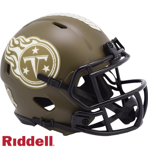 Tennessee Titans Helmet Riddell Replica Mini Speed Style Salute To Service
