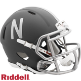 Nebraska Cornhuskers Helmet Riddell Replica Mini Speed Style Slate Alternate-0
