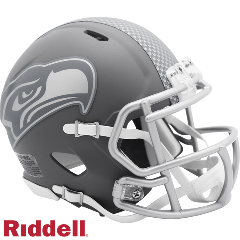 Seattle Seahawks Helmet Riddell Replica Mini Speed Style Slate Alternate-0