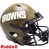 Cleveland Browns Helmet Riddell Replica Full Size Speed Style Salute To Service