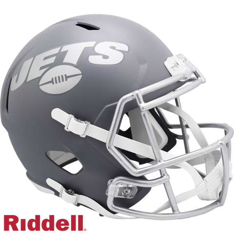 New York Jets Helmet Riddell Replica Full Size Speed Style Slate Alternate-0