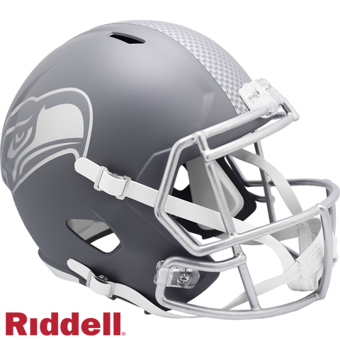Seattle Seahawks Helmet Riddell Replica Full Size Speed Style Slate Alternate-0