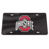 Ohio State Buckeyes License Plate Acrylic Black - Special Order-0